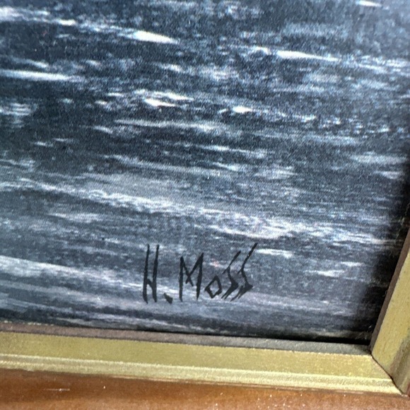 H.MOSS BIG BEN LONDON AT DAWN 12.5X26.5 COLOR LITHOGRAPH FRAMED - Picture 10 of 13